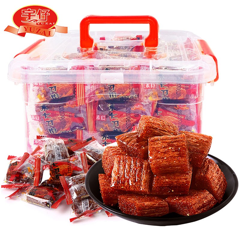 宇仔大刀肉辣条儿时怀旧麻辣素肉香辣面筋上课休闲小零食湖南小吃