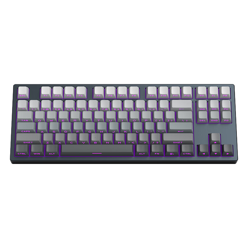 MageGee Captain87 电竞游戏磁轴键盘 87键热插拔键盘 RGB客制化有线键盘 铝坨坨GASKET双系统 精灵兔轴
