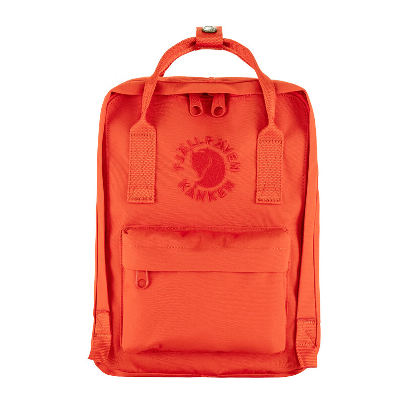 FJALLRAVEN北極狐Rekanken mini環(huán)保刺繡超輕小書(shū)包情侶迷你雙肩背包23549 214火焰橙 7升