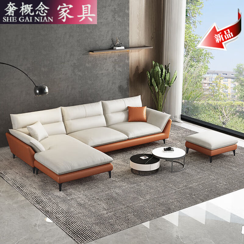 奢概念2024新款北欧科技布艺沙发客厅小户型现代简约三人位家用直排