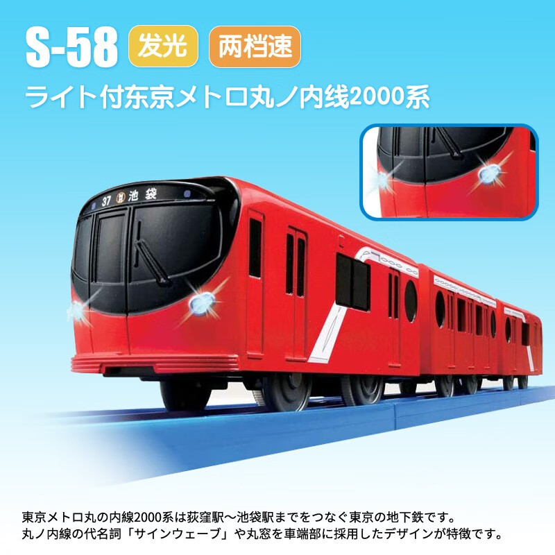 多美卡（TAKARA TOMY）电动火车玩具男孩普乐路路三节火车新干线高铁列车儿童节日礼物 S-58付东京内线136255 不含轨道片怎么看?