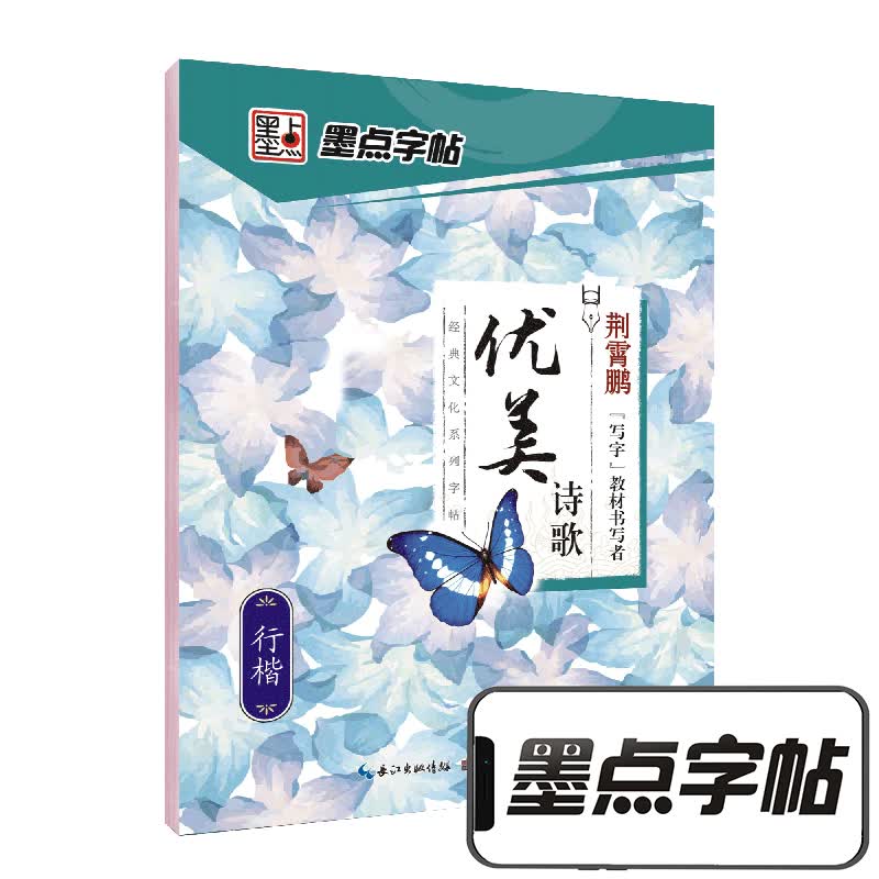 墨点字帖行楷字帖练字大学生速成初学者手写体钢笔荆霄鹏硬笔书法临摹行楷字帖 经典文化优美诗歌