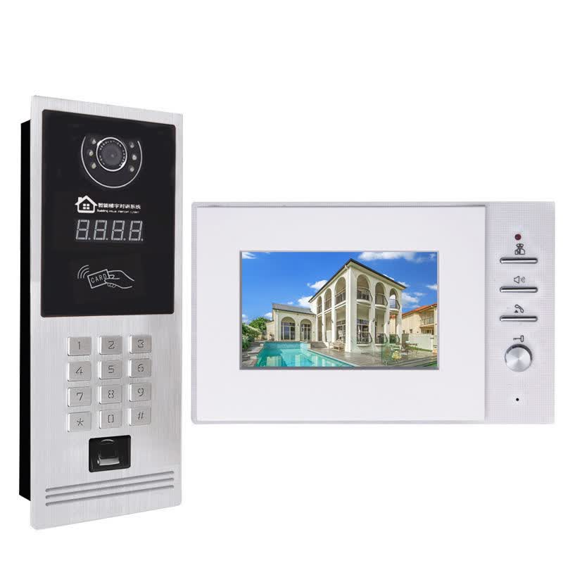 奥硕天楼宇可视对讲门铃门禁系统主机室内机单元门小区门禁系统 3户