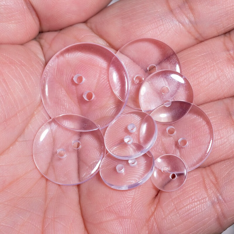 透明扣子圆形隐形防走光扣毛领衬衫内衣垫扣百搭二眼小纽扣 透明扣30