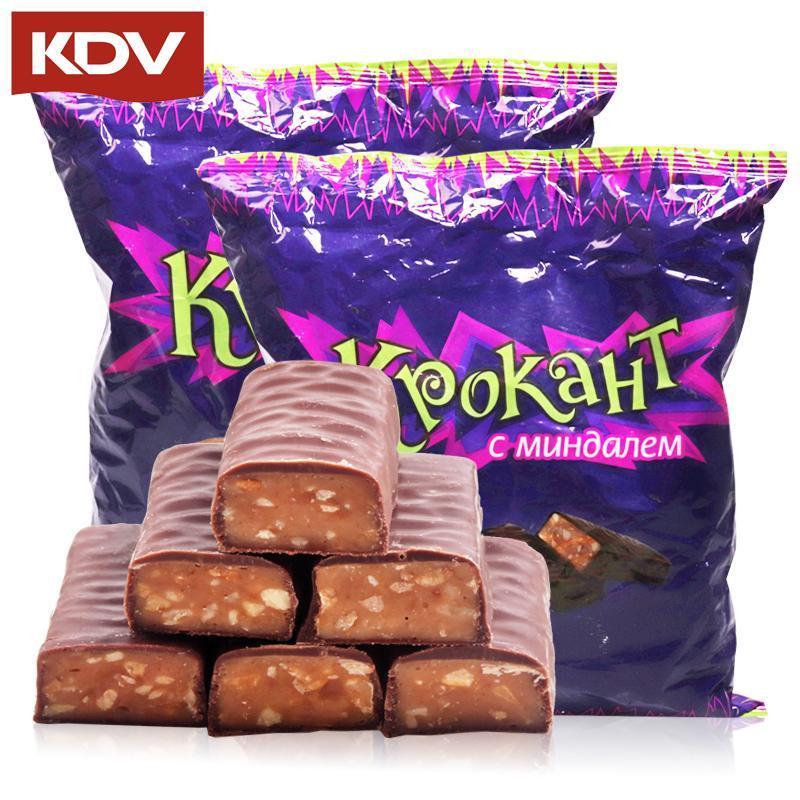 紫皮糖俄罗斯进口食品原装巧克力夹心糖果零食喜糖 紫皮糖500克(约70颗）