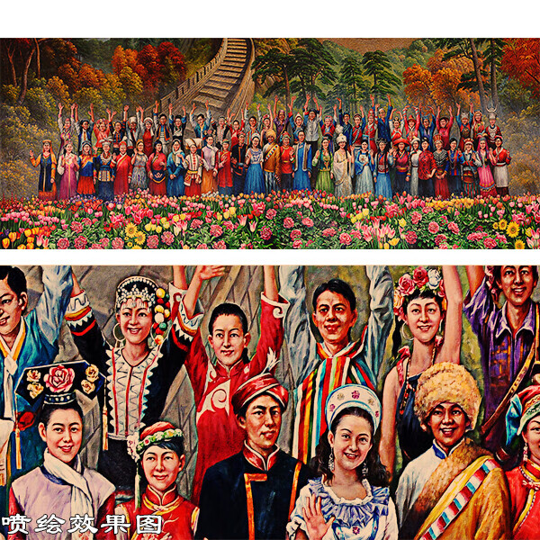 56个民族海报怀旧复古文艺牛皮纸装饰画挂画 壁画 画芯墙上贴纸 56个