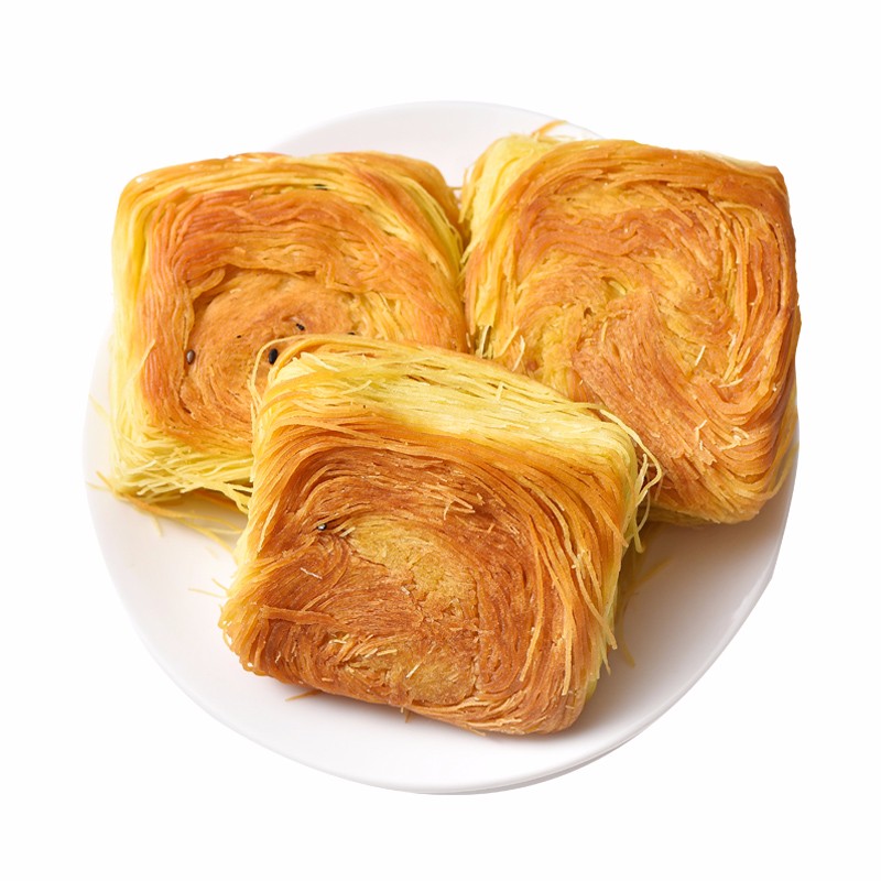 甘肃特产手工一窝丝特色小吃盘丝饼酥馍酥饼零食糕点速食6个装 玫瑰味