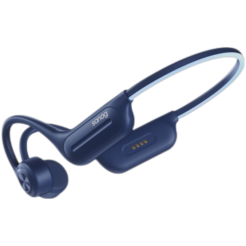 SANAG塞那 B91骨传导游泳蓝牙耳机开放智能不入耳式运动跑步通话降噪长续航带内存通用 间影蓝 64G 间影蓝|闪充6.0专利技术|64G