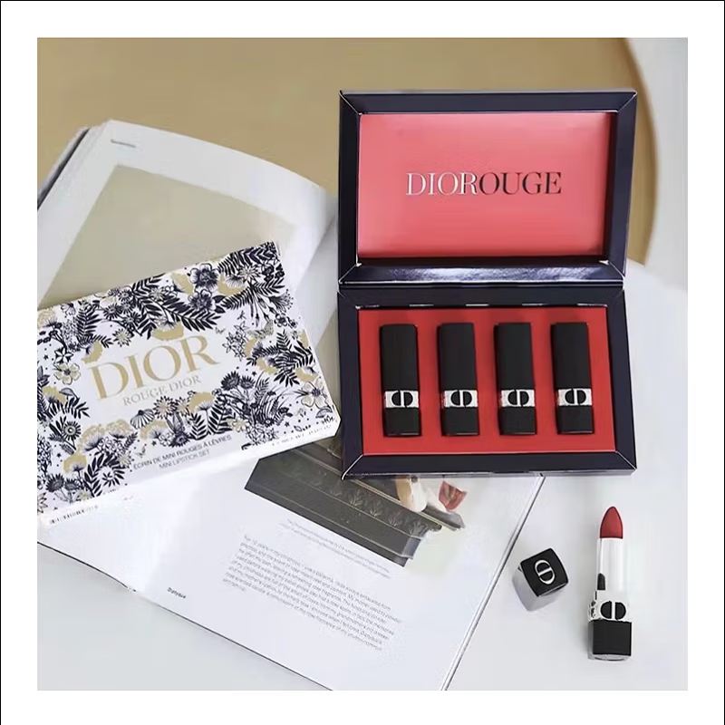 迪奥（Dior） 口红999新年情人节生日礼物烈艳蓝金女士唇膏送女友老婆礼盒套装 mini四件套礼盒套装