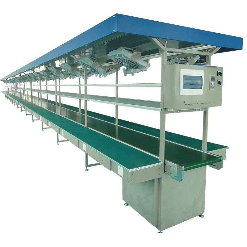 化生产装配包装流水线工作台小型皮带输操作台 经典款长台式线体/1米