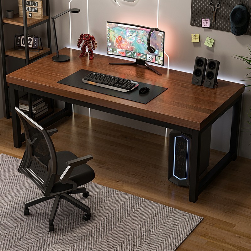 赢鸣钢木电脑桌家用电竞书桌电脑办公室桌子台式桌卧室学习桌游戏桌