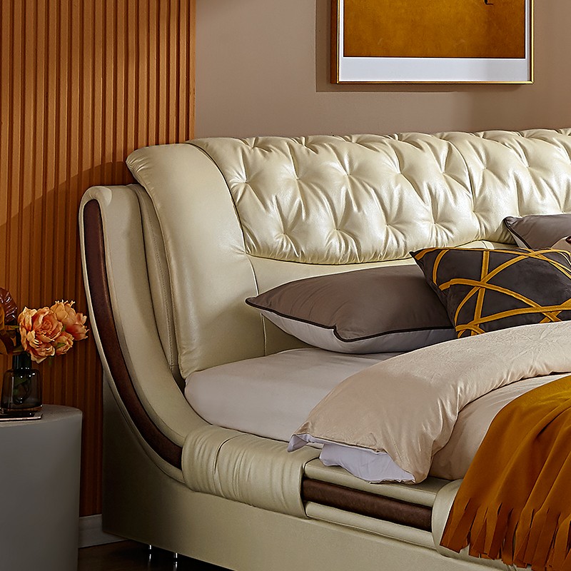 全友家居 皮床 真皮床1.