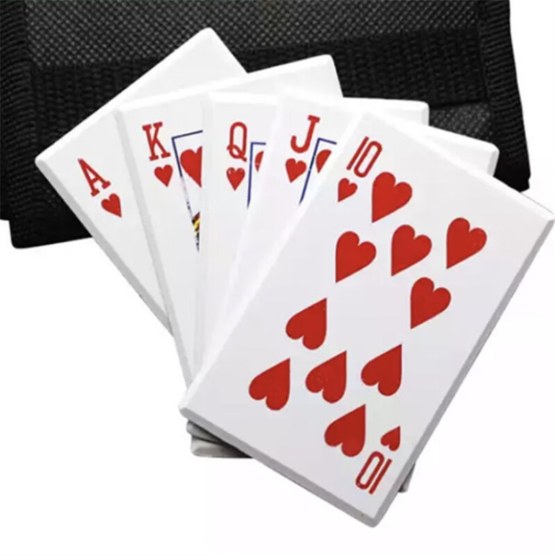 金属扑克牌暗器忍者飞镖钢扑克飞镖防身武器用品飞牌扑克 白底红心10