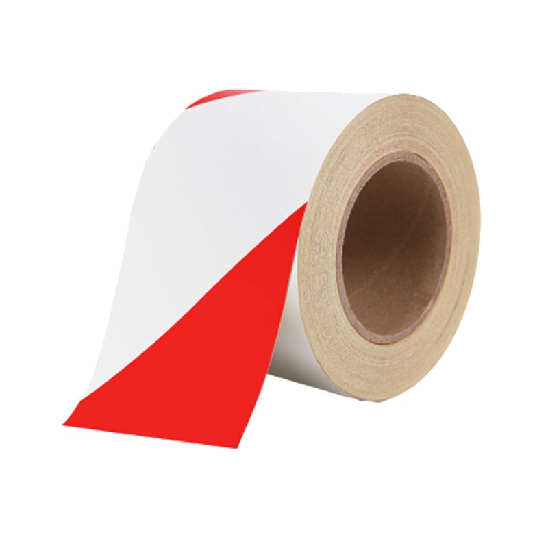 筑采 zhucai 反光条警示胶带 红白斜纹 宽10cm长45米 消防安全警戒线