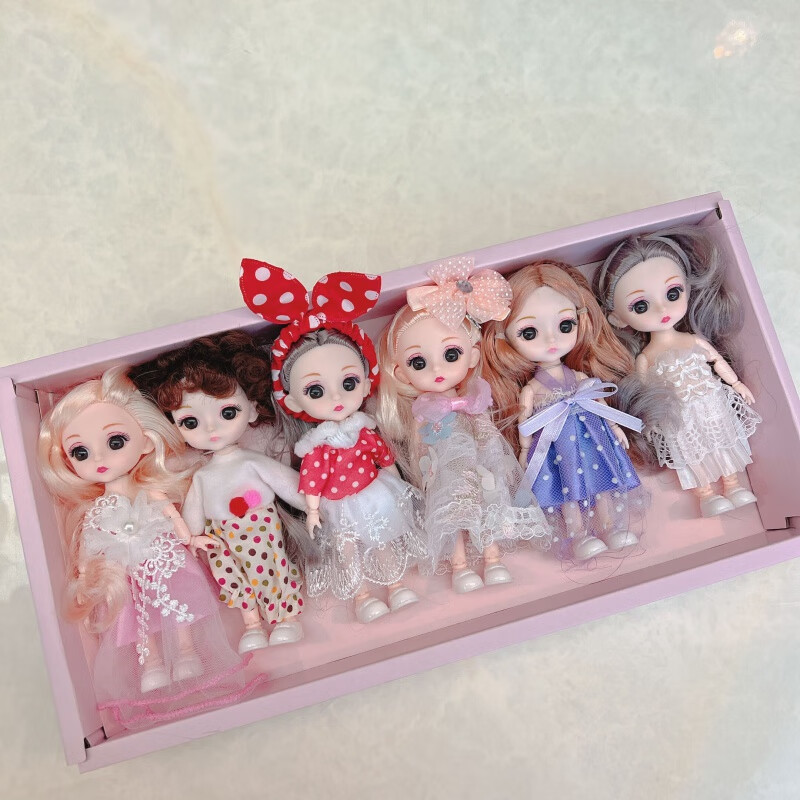 美乐儿六人组合 人礼盒装 16厘-米萝莉娃娃