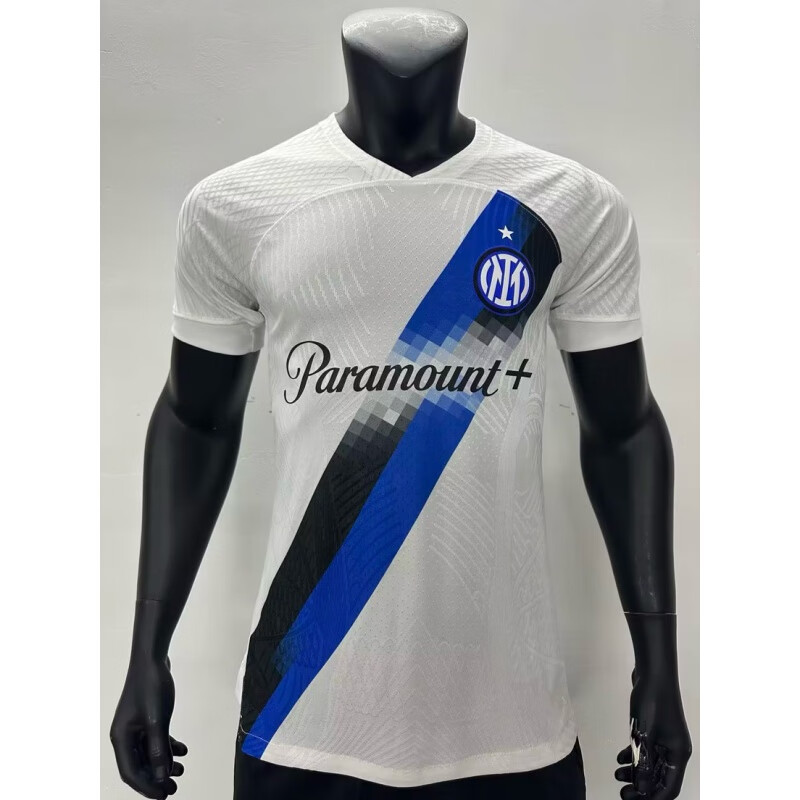 京识球员版2324国米球衣客场短袖米兰足球服队服 football jersey 不