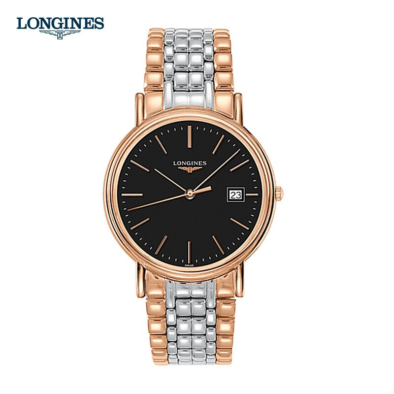 浪琴(longines)瑞士手表 黛绰维纳系列 石英皮带女表 l55124715