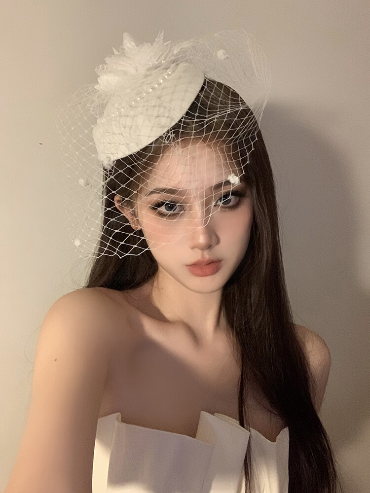 阡翌万圣节头饰发饰小礼帽服饰复古蕾丝小帽子装扮道具发饰发夹女