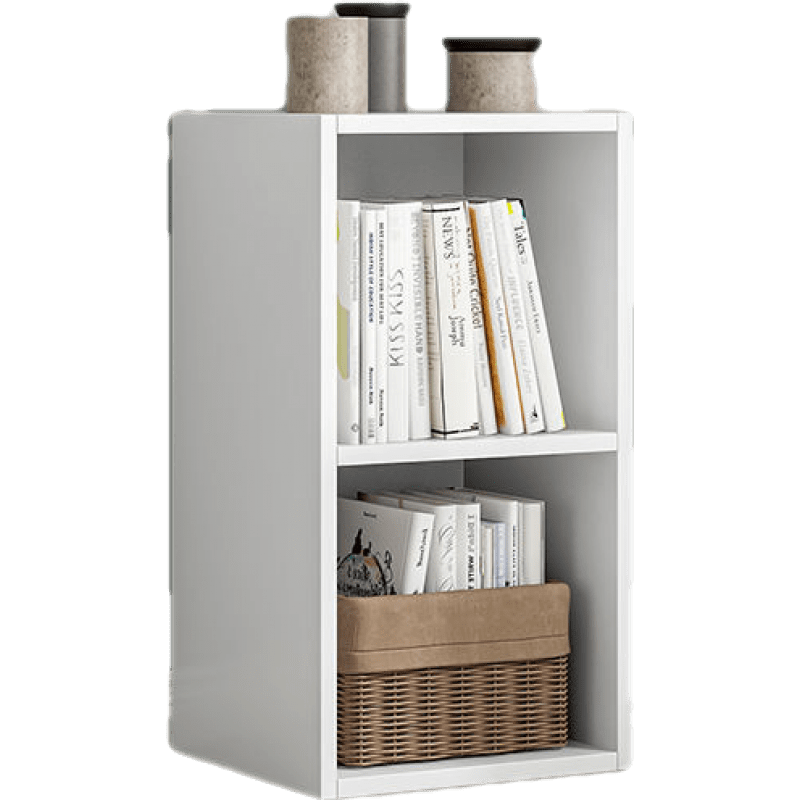 杜裕惟（DUYUWEI）卧室床尾柜书架置物架简易落地移动多层阳台花架飘窗简约阅读卧室矮 两格款30*24*54暖白色