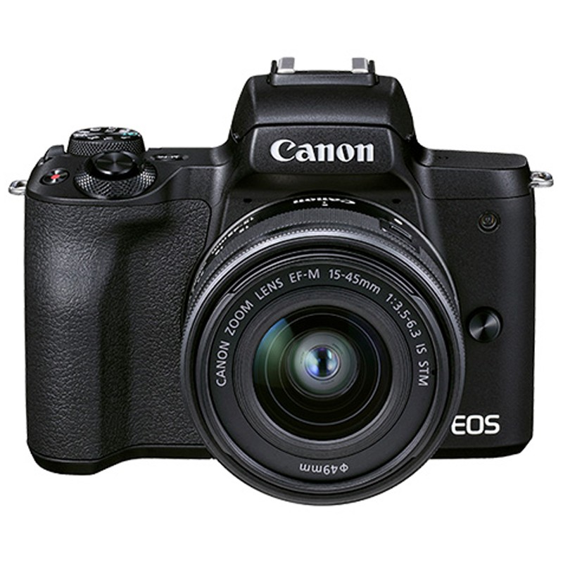 佳能（Canon）EOS M50 Mark II M50二代 微单数码相机 黑色15-45标准变焦镜头套装（约2410万像素/眼部追焦）