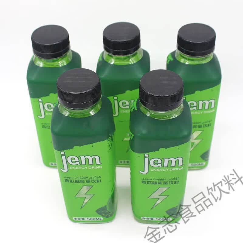 食芳溢新疆jem伽穆青瓜味能量饮料500ml果味饮品kokqi kuwwat suyi