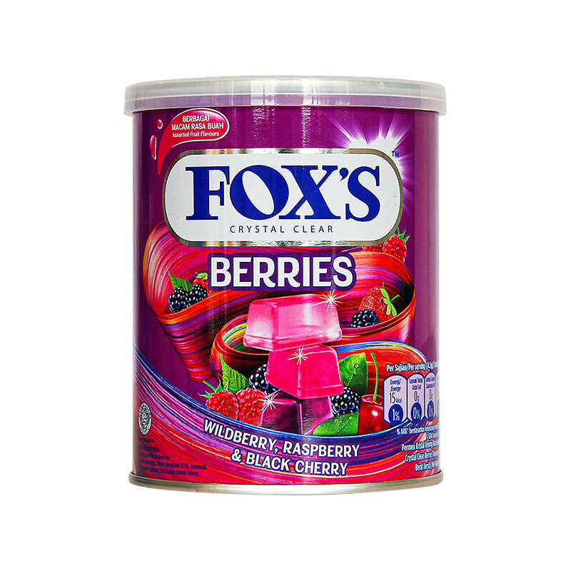 foxs印尼进口水晶糖霍士透明糖混合水果糖喜糖果诞节礼物儿童糖果