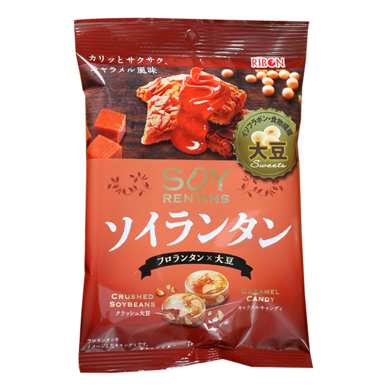 日本进口ribon理本焦糖味硬糖大豆夹心网红糖果小零食结婚高档喜糖
