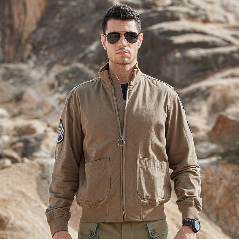 狂怒硬汉外套男坦克服 二战复古军夹克 飞行男装工装ak 军卡其 m(110