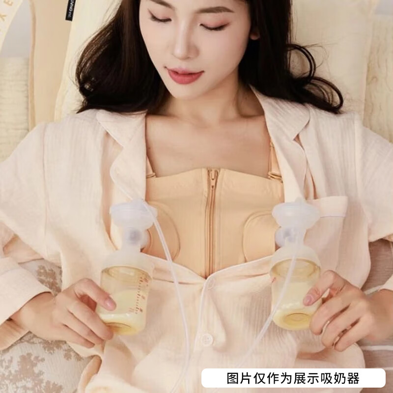 贝亲吸奶器 电动吸乳器 挤乳器 静音型按摩集奶器拔奶便携式挤奶器 双边吸奶器+奶瓶奶嘴礼包