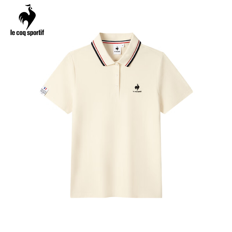 乐卡克（Le coq sportif）法国公鸡运动休闲商务通勤翻领短袖T恤polo衫男女同款 原白色 2XL怎么样,好用不?