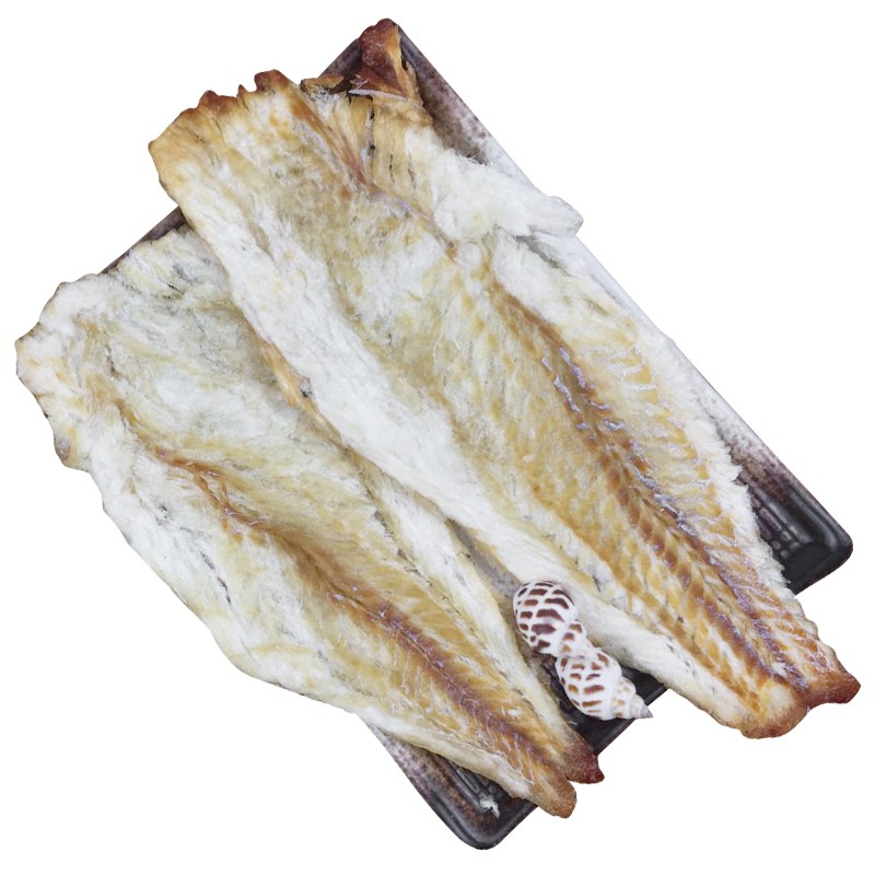 叁时鲜 碳烤鳕鱼片500g 手撕鱼片休闲零食海鲜干货 500g原味