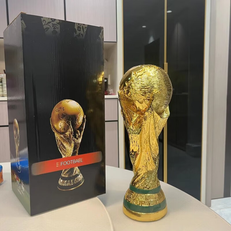 元族世界杯大力杯獎杯足球比賽紀念品卡爾大力神杯電鍍金禮盒裝 36大力神杯空心彩盒 1.2kg