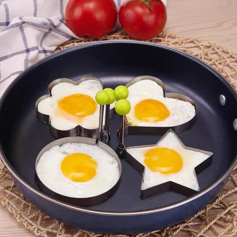 京臣   加厚不锈钢煎蛋器模具荷包蛋模型厨房煎鸡蛋模型 6个【款式随机】