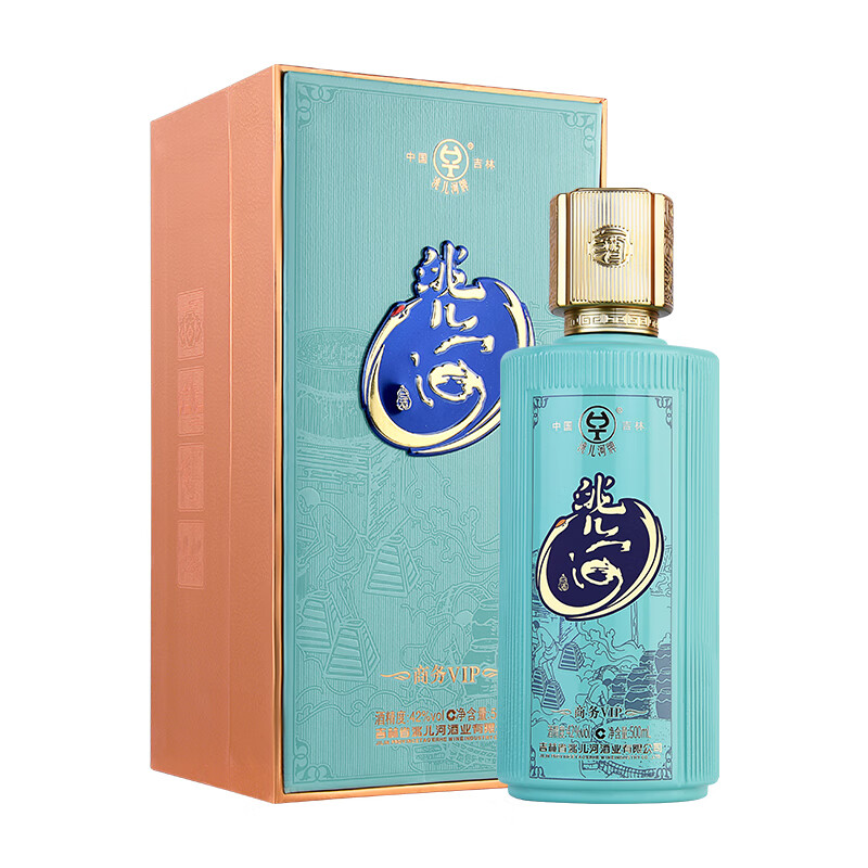 洮儿河商务vip白酒浓香型东北吉林特产纯粮食酒 52%vol 500ml 1瓶