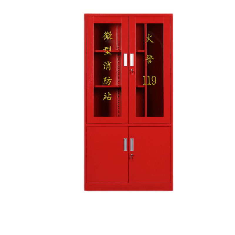 御天腾龙 微型消防站消防柜消防器材全套建筑工地应急柜放置柜灭火箱消防器材工具柜 80*50消防柜 加厚型