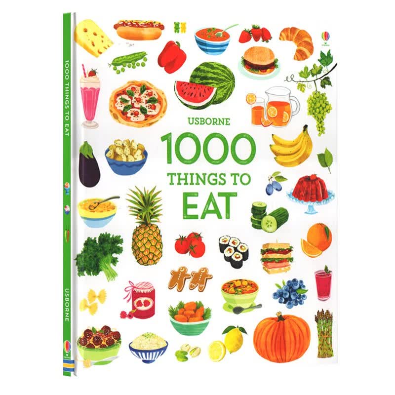 英文原版 Usborne 1000 Things to Eat 1000种食物 儿童认知识物 益智科普百科课外读物 精装大开图画书 .