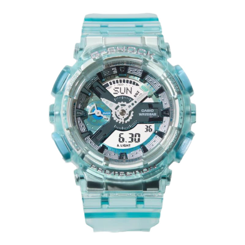 ����ŷ��CASIO��G-SHOCK GMA-S110͸��ɫ��ϵ��Ůʿ�ֱ� ʱ���˶���ˮ����Ů�� GMA-S110VW-2APR�������̡�