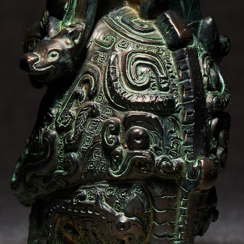 国宝回家虎食人卣树脂摆件海外文物博物馆河北博物院文创纪念品