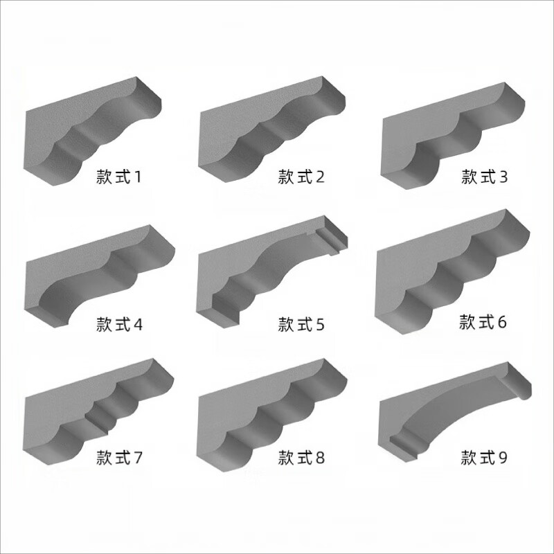 别墅屋檐梁托成品檐托中式欧式外墙装饰线条梁底牛腿窗套线 梁托样品