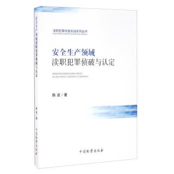 安全生产领域渎职犯罪侦破与认定 陈波 著【正版书】