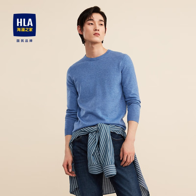 HLA海澜之家针织衫23新POWER YOUNG系列毛衣男春秋 蓝灰M0 175/92A/L怎么看?