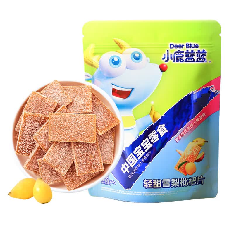 小鹿蓝蓝_清甜雪梨枇杷片 宝宝零食儿童零食轻甜可口 60g属于什么档次？