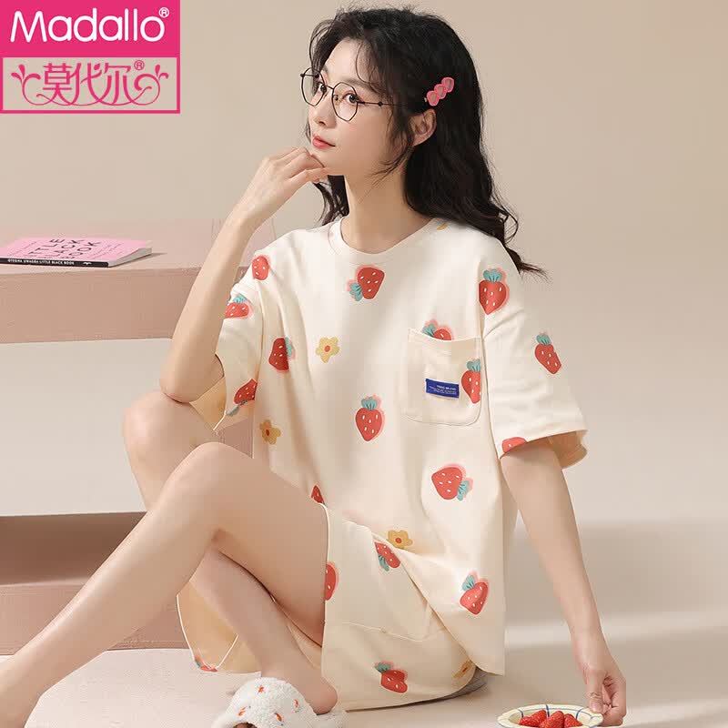 莫代尔睡衣女夏天夏季有机棉短袖短裤可外穿家居服两件套装无胸垫XL属于什么档次？