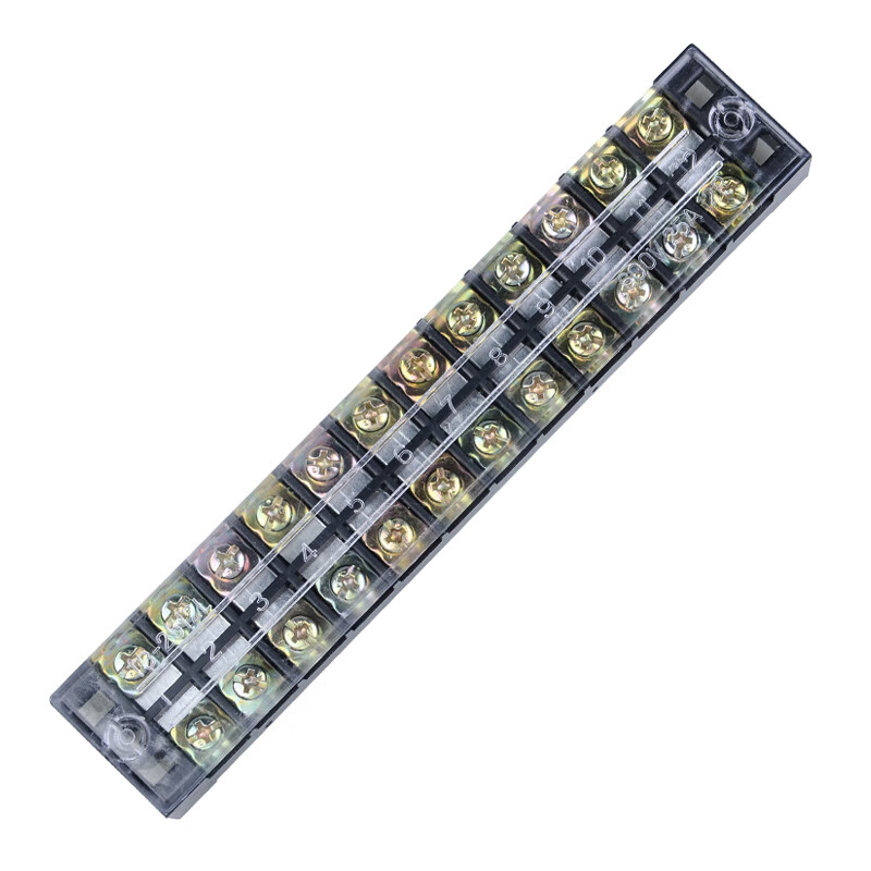 扑哩扑剌tb-2512线排接线端子排 接线排12位 25a 配电箱接线端子排