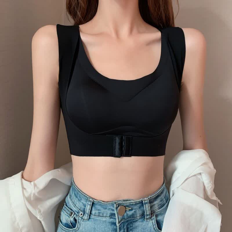 纪娅芙前面扣的内衣胸罩女生大学生二合一肩纠正塑形抹胸文胸无钢圈