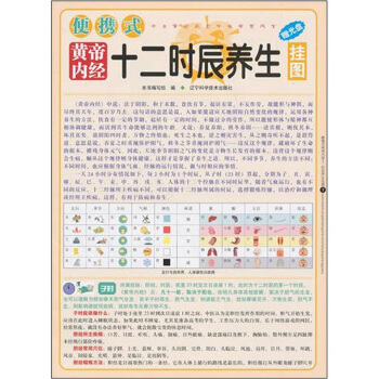 便携式黄帝内经十二时辰养生挂图
