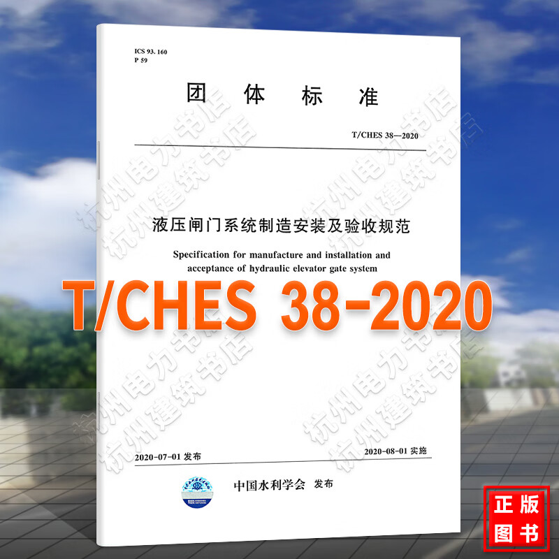 T/CHES38-2020液压闸门系统制造安装及验收规范 azw3格式下载