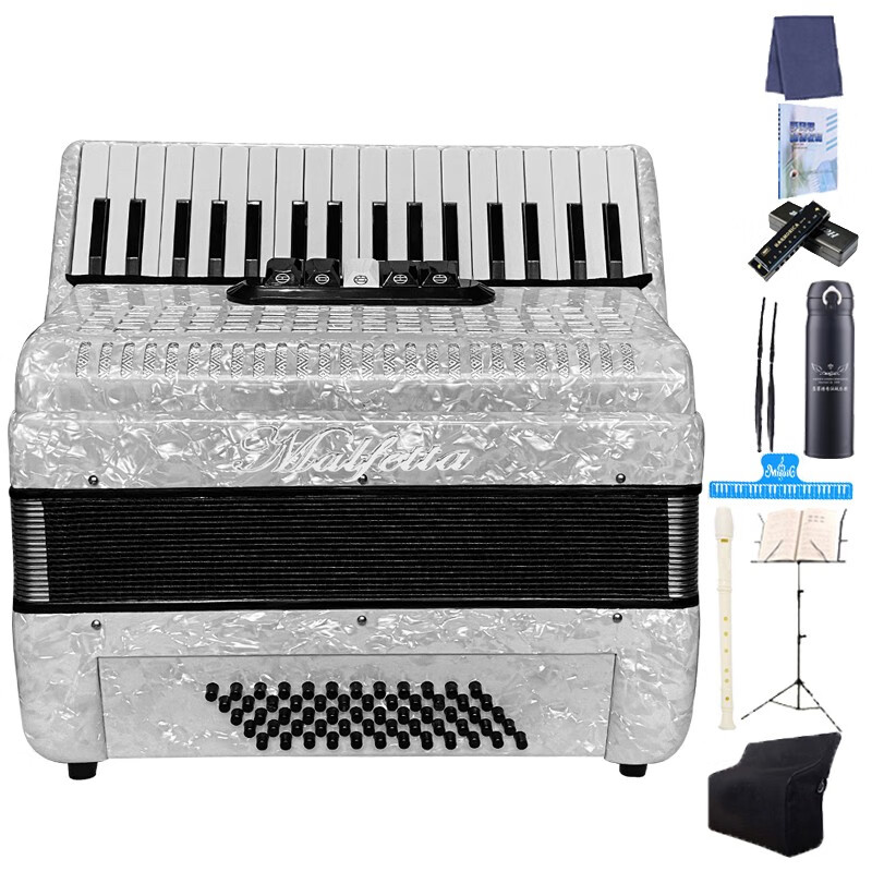 moffat 墨菲特手风琴60BS34键5变音儿童成人初学者键盘手风琴红白黑蓝颜色可选