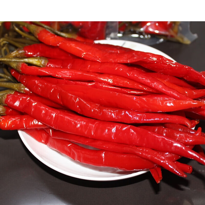 虎钢馋湘西酸辣椒正宗湖南特产酸辣子农家自制贵州老坛泡椒腌辣椒500g