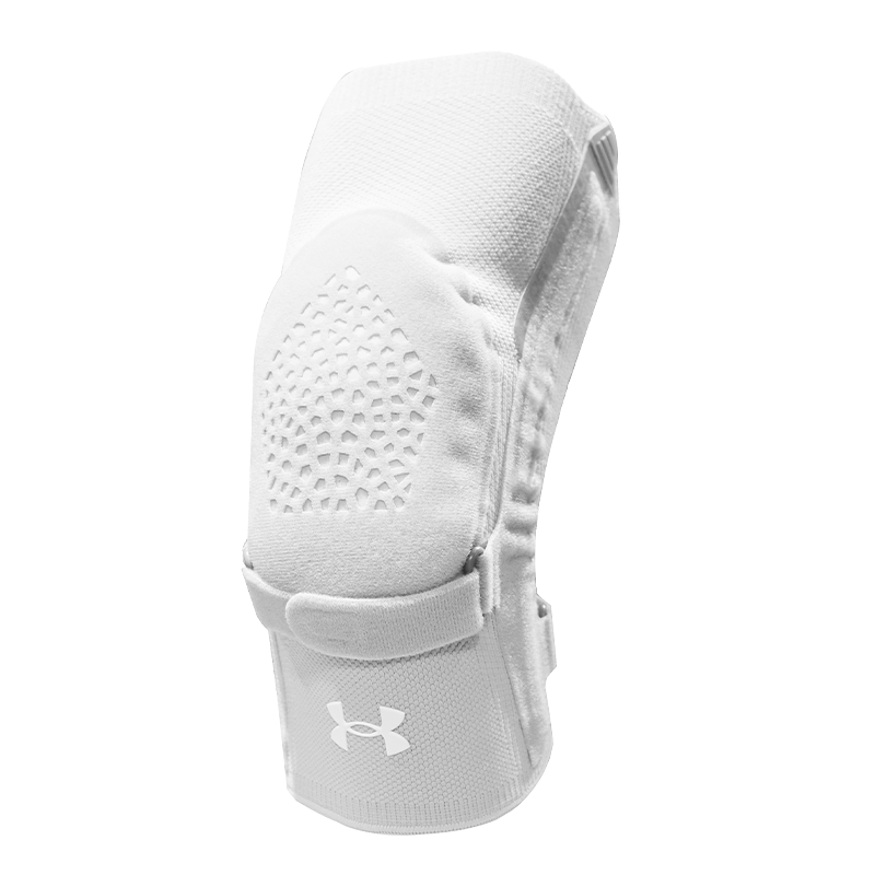 安德玛(UNDERARMOUR)护膝保暖 篮球跑步运动装备髌骨半月板支撑加压男女护具 白色XXL